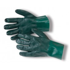 GREEN PVC GLOVES 27cm