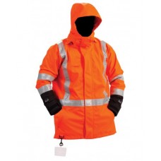 ORANGE LINED RAINJACKET
